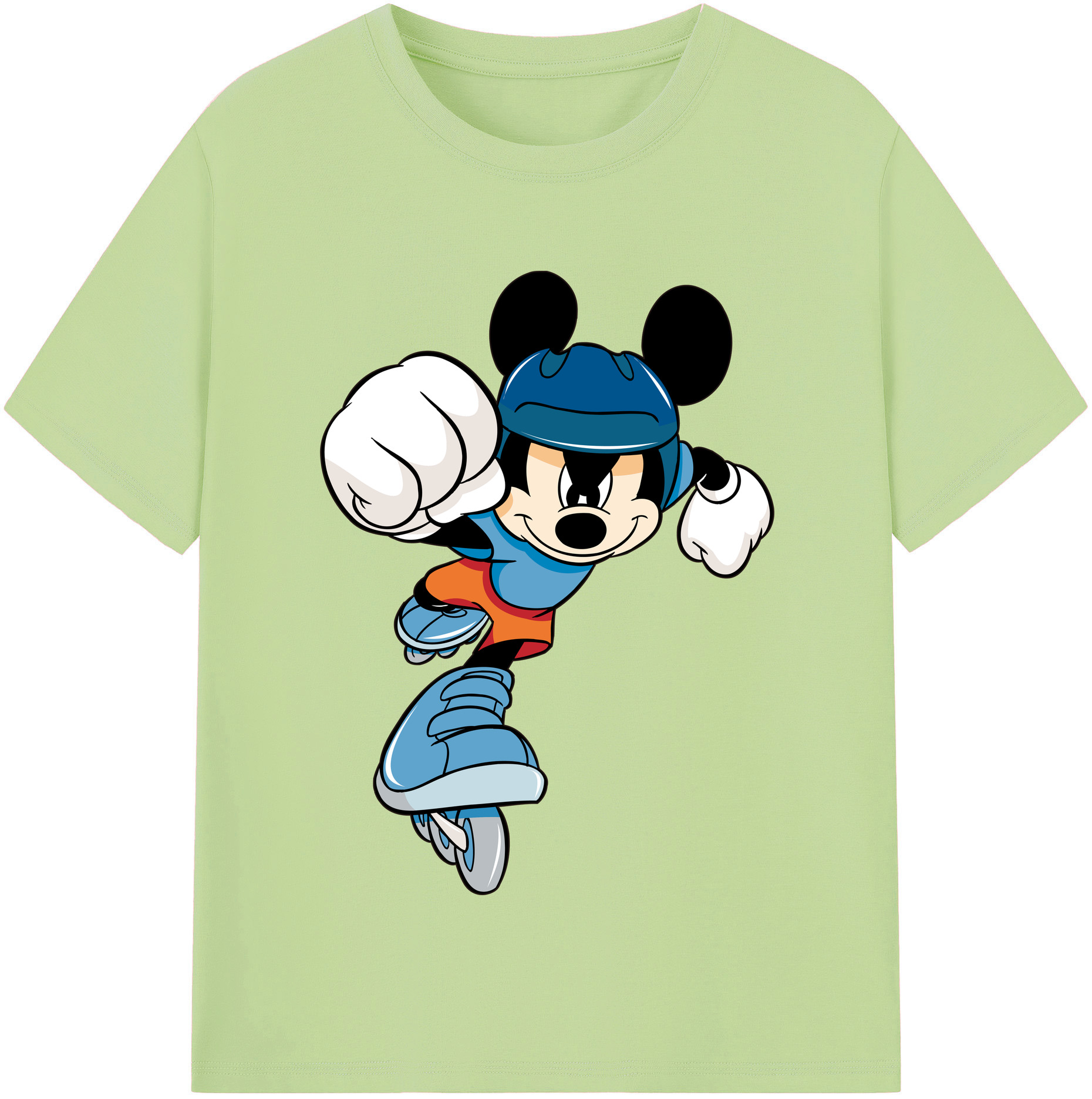 （画像用） ミッキーマウス Mickey Mouse 綿100％半袖Tシャツ（フロントプリント）